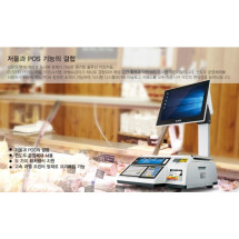 저울포스 일체형 카스 CAS CLPOS CL 5200 프로그램 포함 이력제 SCALE POS 정육식당 정육점 농수산 야채 청과 반찬 마라탕 사탕판매 아이스크림 원격지원 재고관리